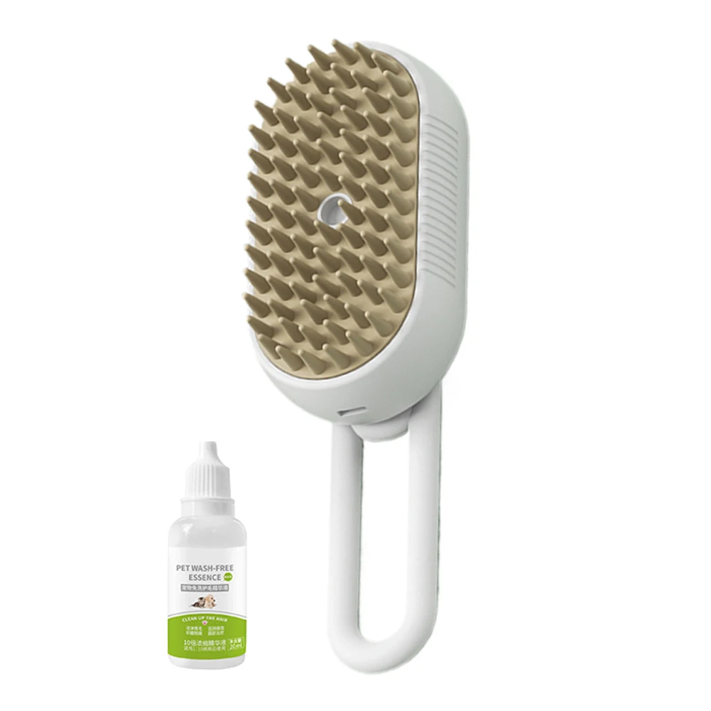 3 in 1 Pet Electric Steam Brush Cat and Dog Cleaning Spray Massage Grooming Comb Retractable Handle Pet Hair Removal Brush