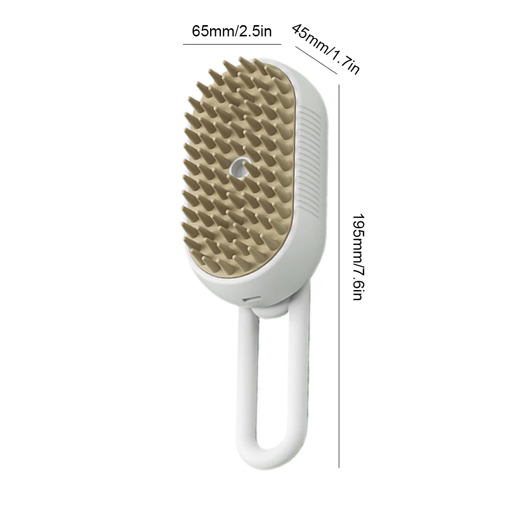 3 in 1 Pet Electric Steam Brush Cat and Dog Cleaning Spray Massage Grooming Comb Retractable Handle Pet Hair Removal Brush