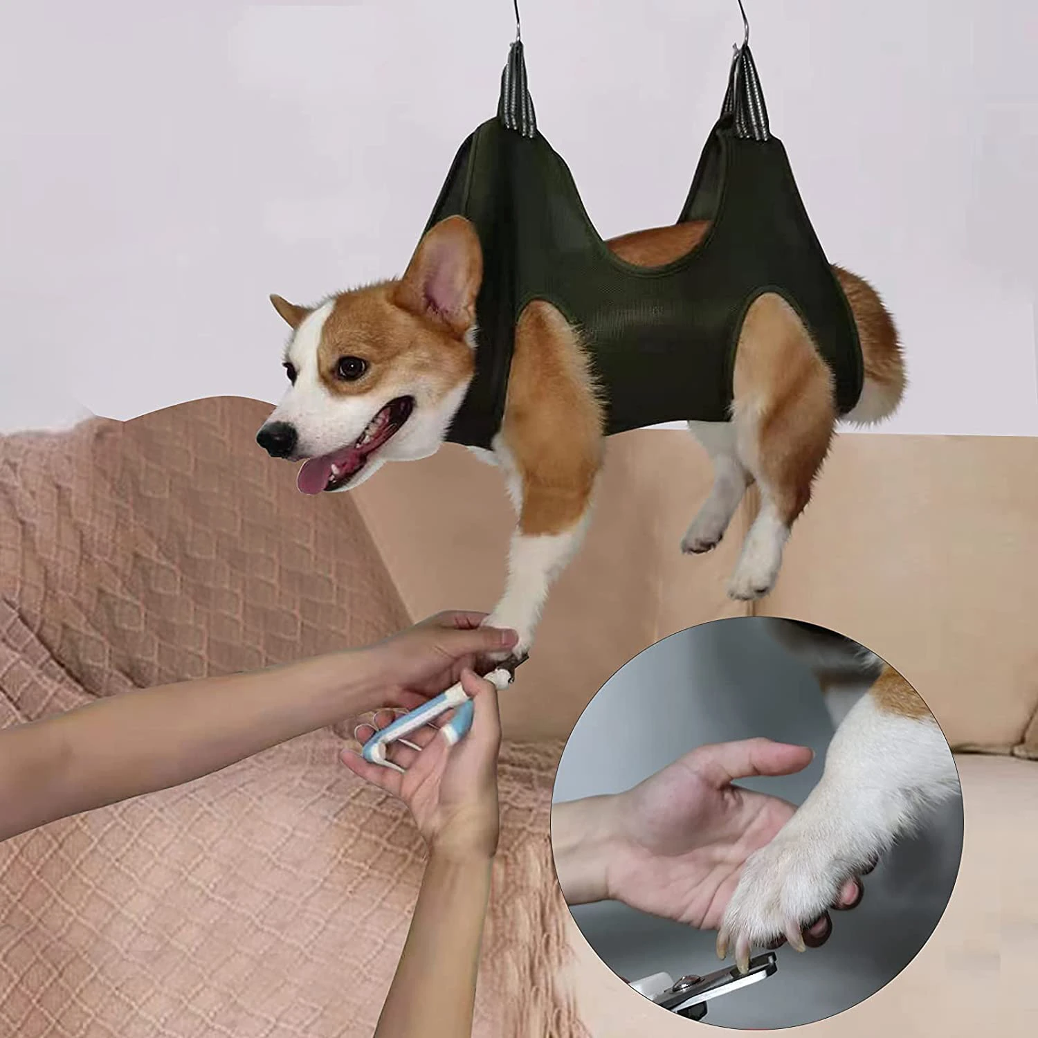 New Luxurious Deluxe Plush Pet Grooming Hammock: Elevate Your Furry Friend's Spa Experience with Ultimate Relaxation and Pamperi