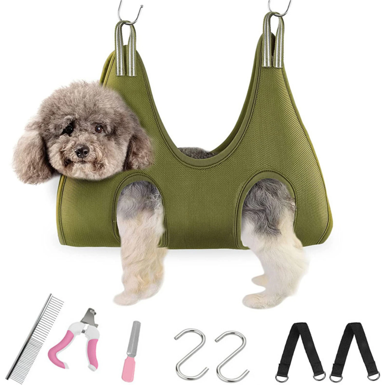 New Luxurious Deluxe Plush Pet Grooming Hammock: Elevate Your Furry Friend's Spa Experience with Ultimate Relaxation and Pamperi