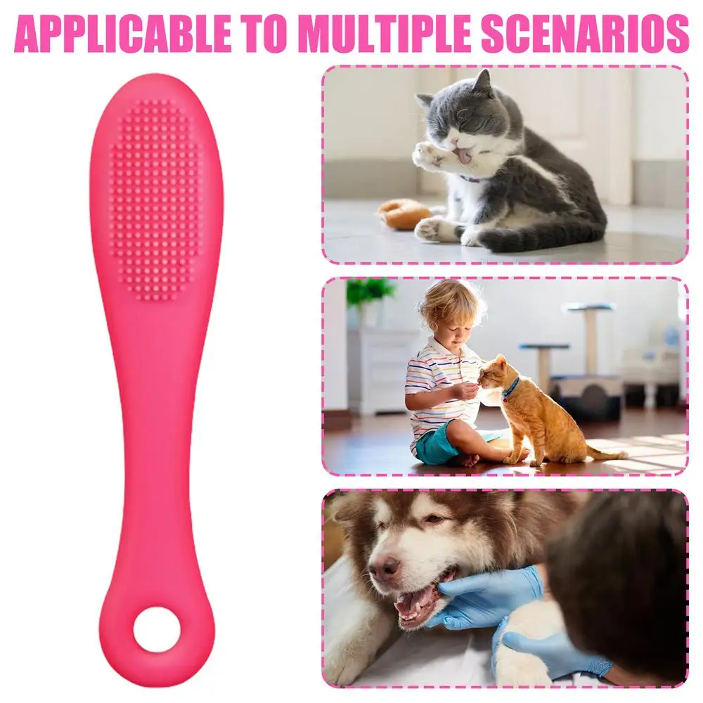 Pet Soft silicone finger Toothbrush Cat Dog toothbrush tooth stain removal tartar Brush black chin cat Grooming products
