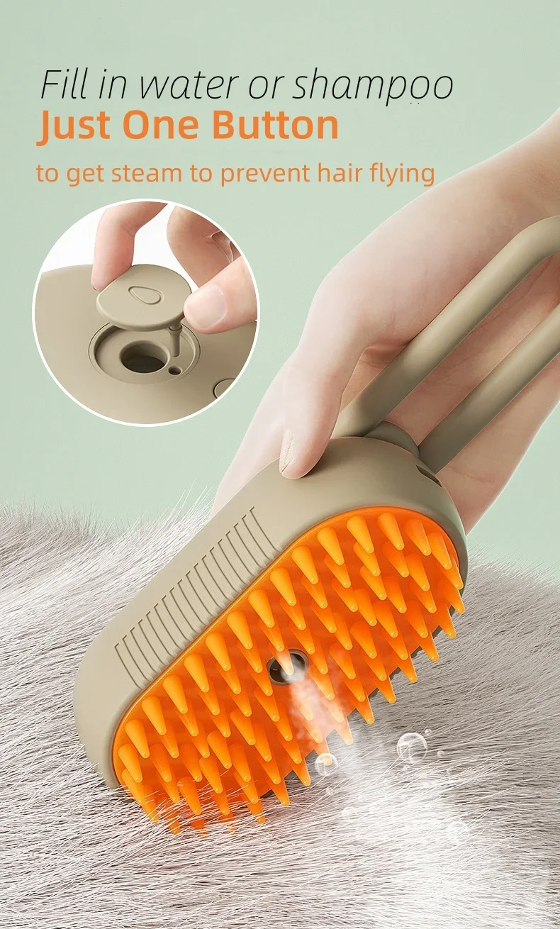 Pet Steam Brush Steam Cats Comb Electric Sprayer for Massage Wool Cat Brush Vaporizer Hair Removal Grooming Pets Accessories Pet Steam Brush Steam Cats Comb Electric Sprayer for Massage Wool Cat Brush Vaporizer Hair Removal Grooming Pets Accessories