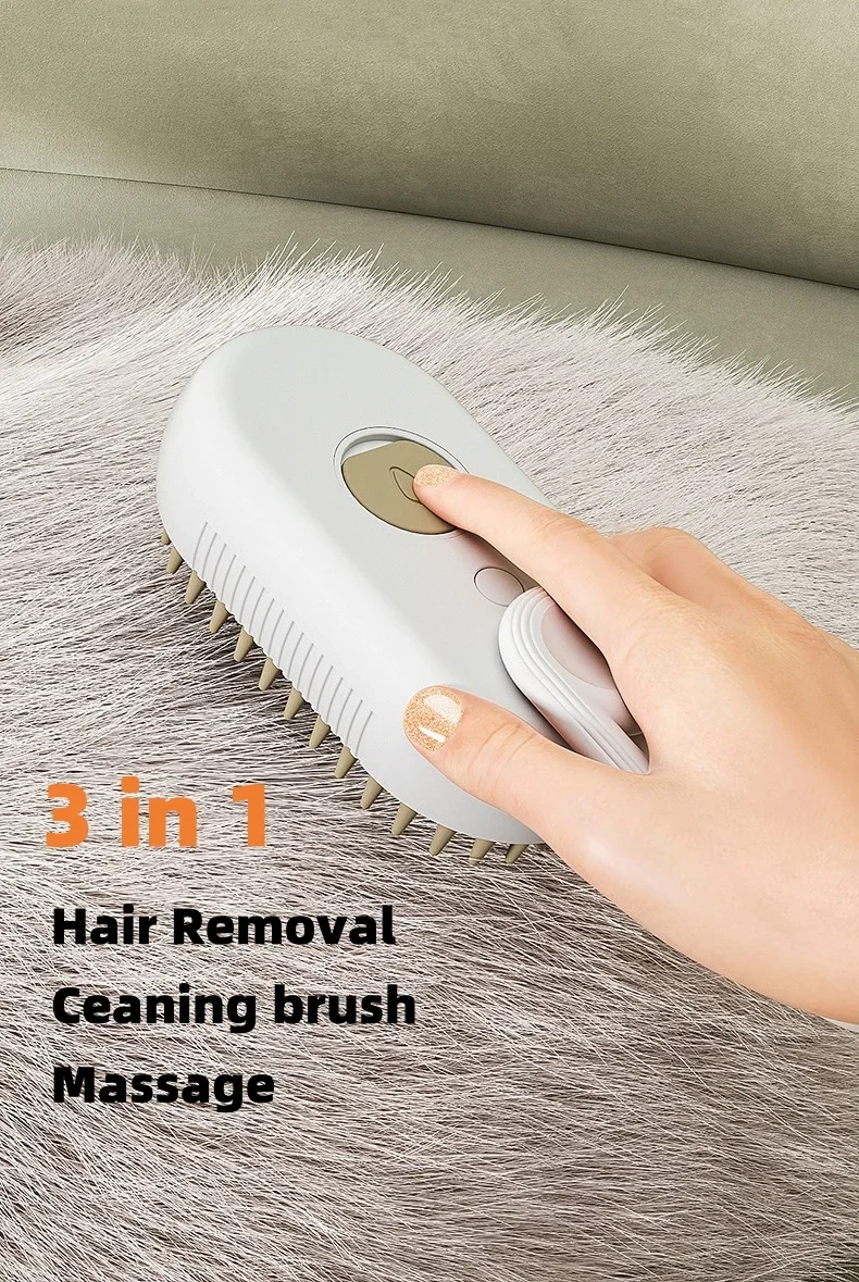 Pet Steam Brush Steam Cats Comb Electric Sprayer for Massage Wool Cat Brush Vaporizer Hair Removal Grooming Pets Accessories Pet Steam Brush Steam Cats Comb Electric Sprayer for Massage Wool Cat Brush Vaporizer Hair Removal Grooming Pets Accessories