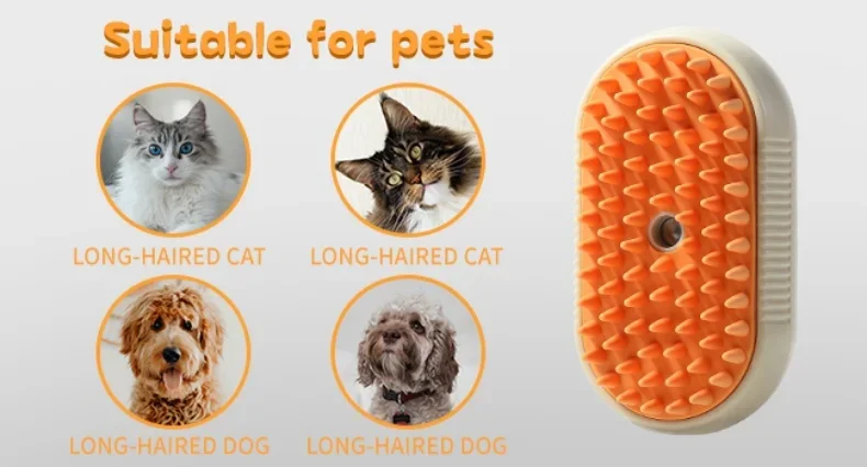 Pet Steam Brush Steam Cats Comb Electric Sprayer for Massage Wool Cat Brush Vaporizer Hair Removal Grooming Pets Accessories Pet Steam Brush Steam Cats Comb Electric Sprayer for Massage Wool Cat Brush Vaporizer Hair Removal Grooming Pets Accessories