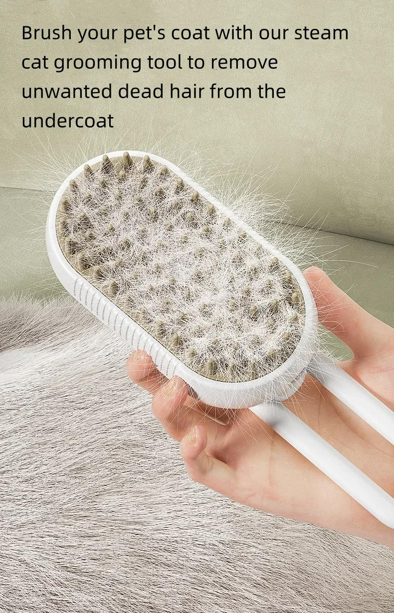 Pet Steam Brush Steam Cats Comb Electric Sprayer for Massage Wool Cat Brush Vaporizer Hair Removal Grooming Pets Accessories Pet Steam Brush Steam Cats Comb Electric Sprayer for Massage Wool Cat Brush Vaporizer Hair Removal Grooming Pets Accessories