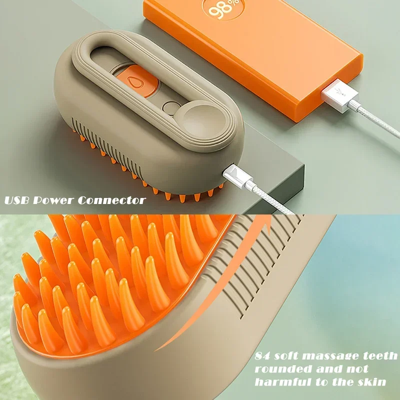 Pet Steam Brush Steam Cats Comb Electric Sprayer for Massage Wool Cat Brush Vaporizer Hair Removal Grooming Pets Accessories Pet Steam Brush Steam Cats Comb Electric Sprayer for Massage Wool Cat Brush Vaporizer Hair Removal Grooming Pets Accessories