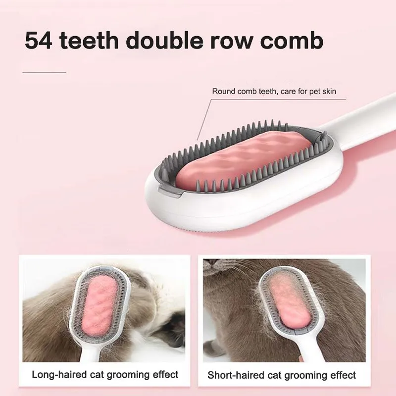 Cat Brush Pet Hair Removal Comb for Cat Dog Long Hair Short Hair Pet Grooming Tools Cat Trimming Brush Accessories Pet Supplies