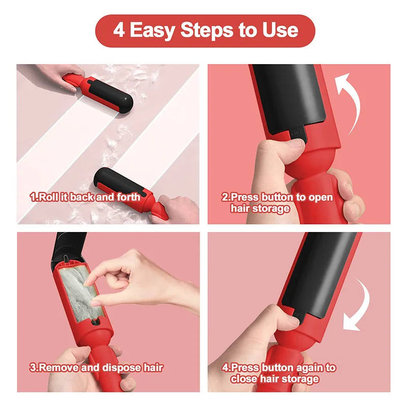 Cat Hair Remover Brush Pet Cleaning Floating Fur Remover Rolling Cats Dog Hair Sticker Grooming Comb Pet Supplies Accessories