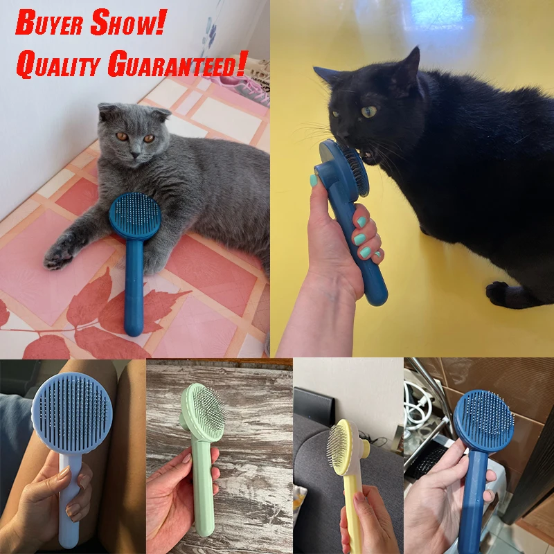 New Cat Brush Pet Grooming Brush for Cats Remove Hairs Pet Cat Hair Remover Pets Hair Removal Comb Puppy Kitten Grooming Accesso
