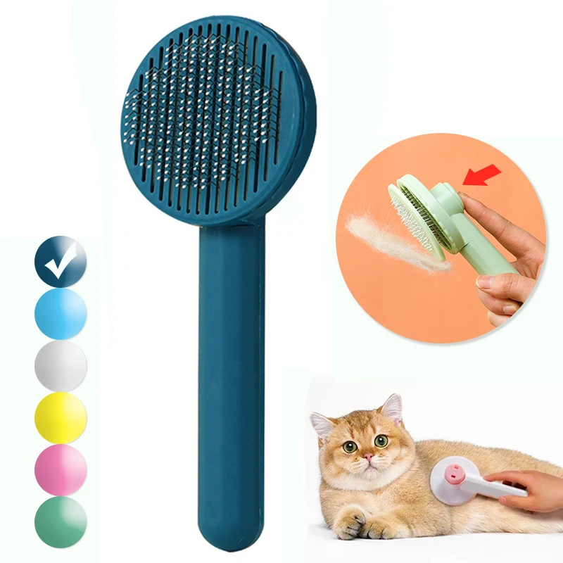 New Cat Brush Pet Grooming Brush for Cats Remove Hairs Pet Cat Hair Remover Pets Hair Removal Comb Puppy Kitten Grooming Accesso