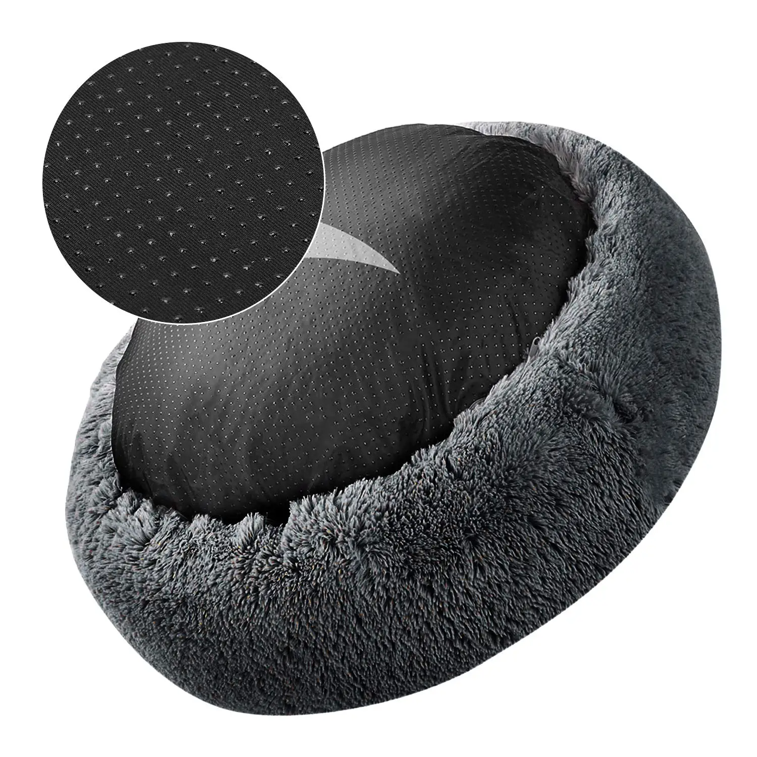 40-110cm Round Pet Bed for Large Dog Bed Super Soft Cat Bed Long Plush Dog House for Medium Dog House Winter Warm Sleeping