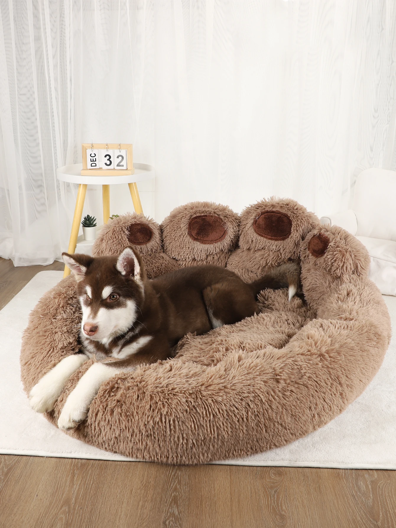 Fluffy Dog Bed Plush Kennel Accessories Pet Products Large Dogs Beds Bedding Sofa Basket Small Mat Cats Big Cushion Puppy Pets