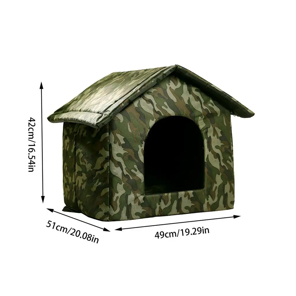 Outdoor Dog Bed Waterproof Roof Bed Thickened Cold-Proof Nest Cat House Kitten Shelter Cat Cave Dog Pet Bed Basket For Dog