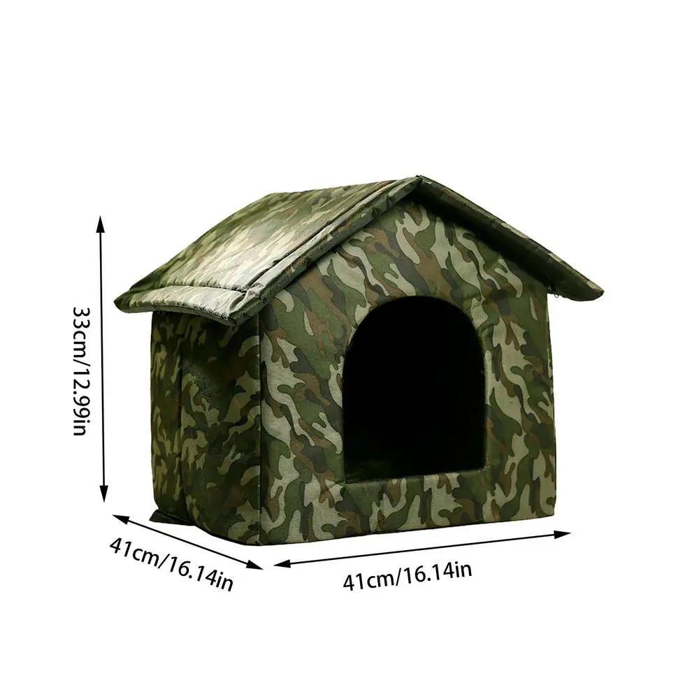 Outdoor Dog Bed Waterproof Roof Bed Thickened Cold-Proof Nest Cat House Kitten Shelter Cat Cave Dog Pet Bed Basket For Dog