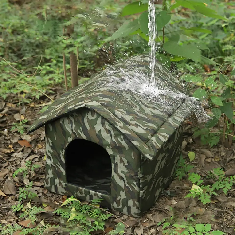 Outdoor Dog Bed Waterproof Roof Bed Thickened Cold-Proof Nest Cat House Kitten Shelter Cat Cave Dog Pet Bed Basket For Dog