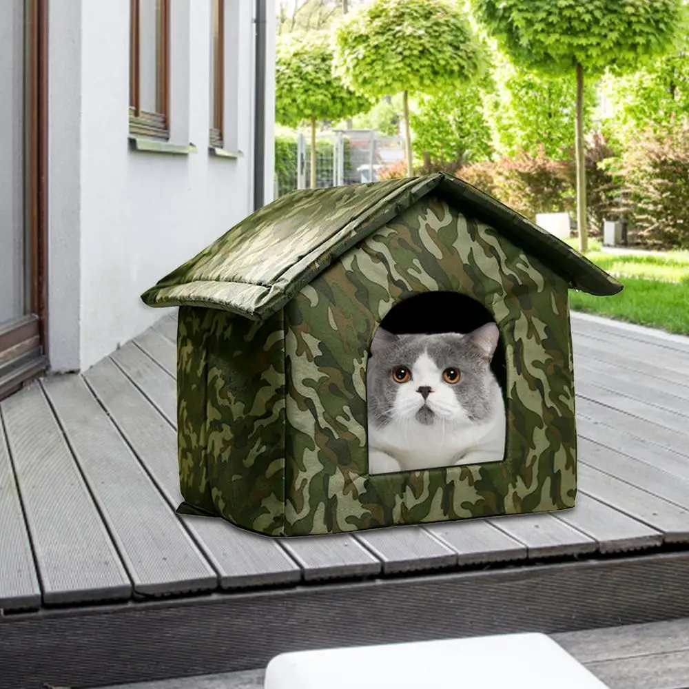 Outdoor Dog Bed Waterproof Roof Bed Thickened Cold-Proof Nest Cat House Kitten Shelter Cat Cave Dog Pet Bed Basket For Dog