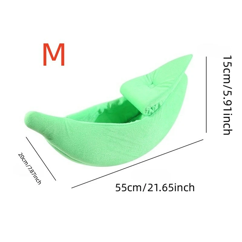 Cats Beds Deep Sleep Comfort In Winter Cat Bed Banana Shape For Cat's House Products Pets Creative Indoor Small Cat Dog Beds