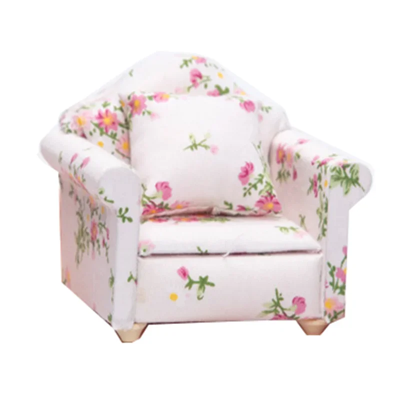 Floral Print Mini Guinea Pig Sofa Bed - Adorable, Cozy, and Soft Small Animal Furniture - Super Cute Sleeping Couch for Hamsters