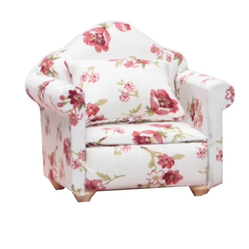 Floral Print Mini Guinea Pig Sofa Bed - Adorable, Cozy, and Soft Small Animal Furniture - Super Cute Sleeping Couch for Hamsters