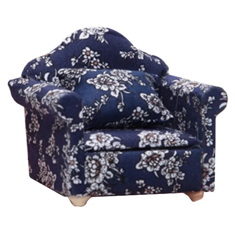 Floral Print Mini Guinea Pig Sofa Bed - Adorable, Cozy, and Soft Small Animal Furniture - Super Cute Sleeping Couch for Hamsters