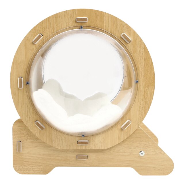 Cat Dog Fibreboard Modern Pet Bed House Spaceship Space Capsule with Cushion Capsule cat nest - Image 4