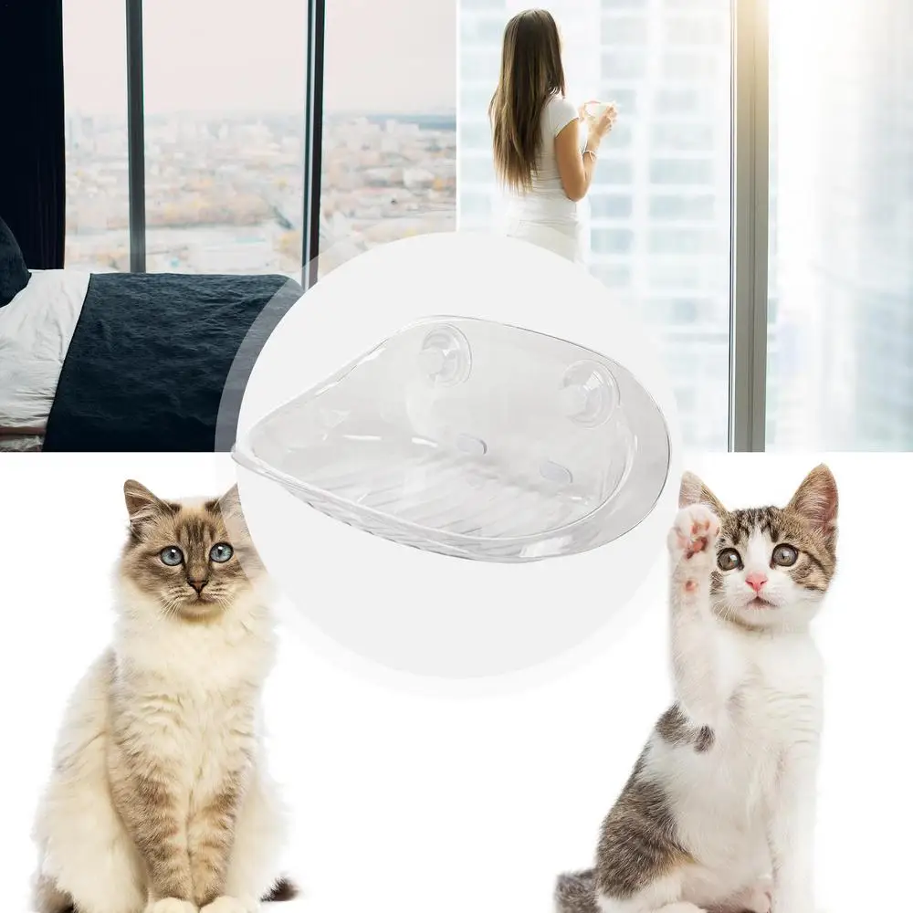 Cat Furniture Wall Shelf Mount Transparent Hammock Wall Cat Bed Kitten Furniture for Sleeping with Suction Cup Cat Sleeping Bed