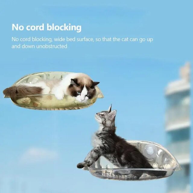 Cat Furniture Wall Shelf Mount Transparent Hammock Wall Cat Bed Kitten Furniture for Sleeping with Suction Cup Cat Sleeping Bed - Image 4