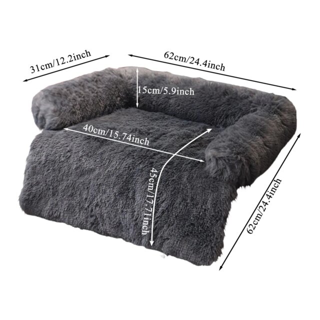 Winter Deep Sleeping Sofa Mat Cat Dog Cute Plush Bed Nest Cozy Soft Plush Comfortable Cushion Foldable Home Mattress Tent - Image 4