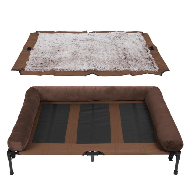 Extra Large Cooling Elevated Dog Bed with Bolster Raised Pet Cot Lounger Indoor Outdoor Waterproof - Image 4
