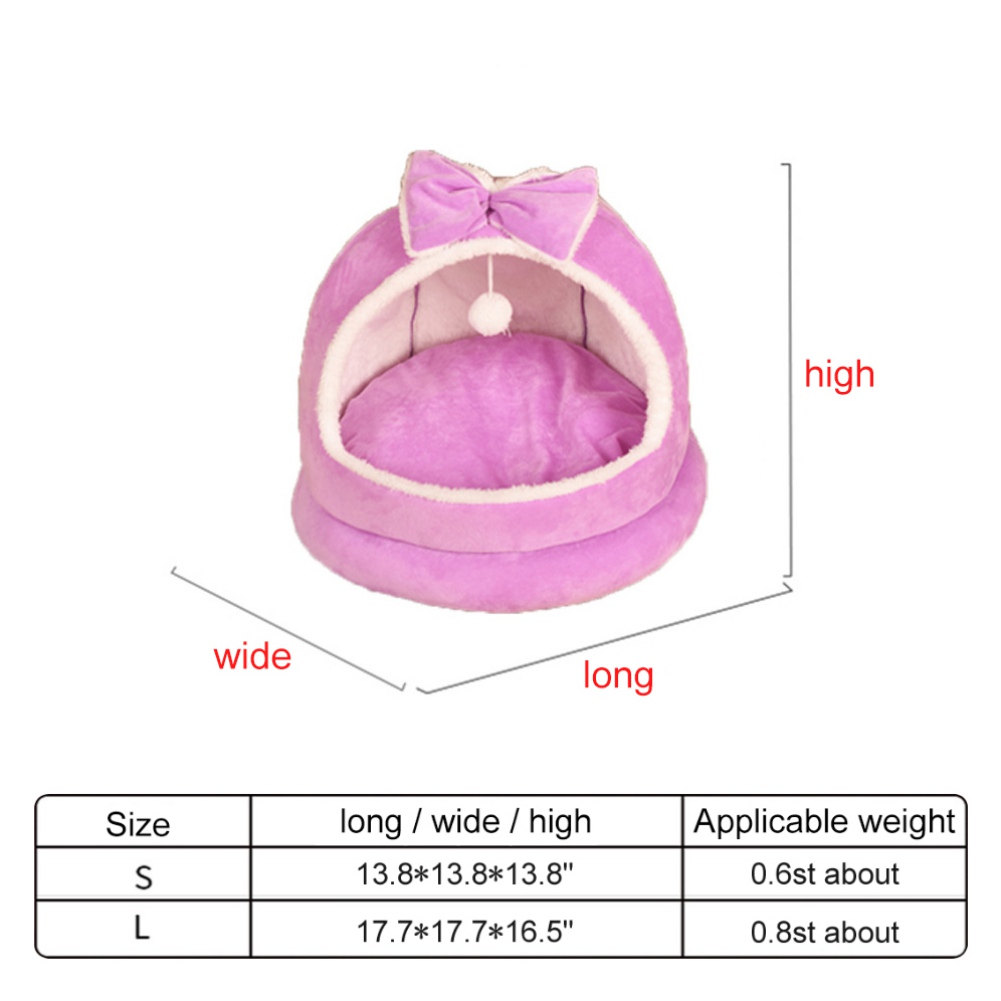 Pet Cat Bed Warm Pet Basket Cozy Kitten Lounger Cushion Cat House Tent Soft Small Dog Mat Kennel For Washable Cave Cats Beds