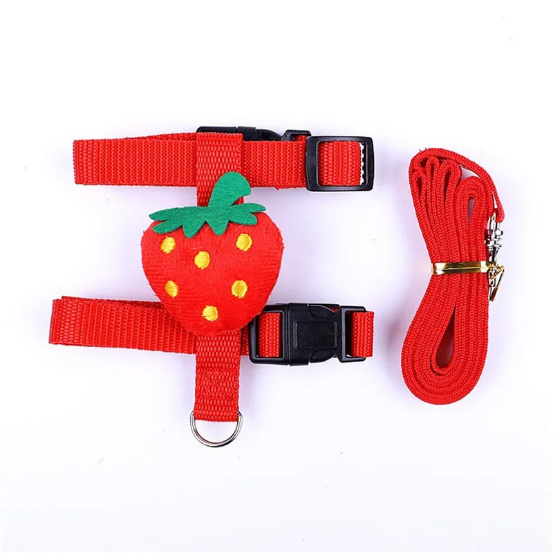 Hamster Rabbit Small Pets Chest Strap Outdoor Traction Rope Adjustable Harness Leash Vest  Rabbit Hedgehog Guinea Pig