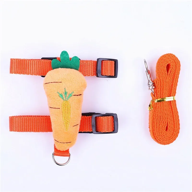 Hamster Rabbit Small Pets Chest Strap Outdoor Traction Rope Adjustable Harness Leash Vest  Rabbit Hedgehog Guinea Pig