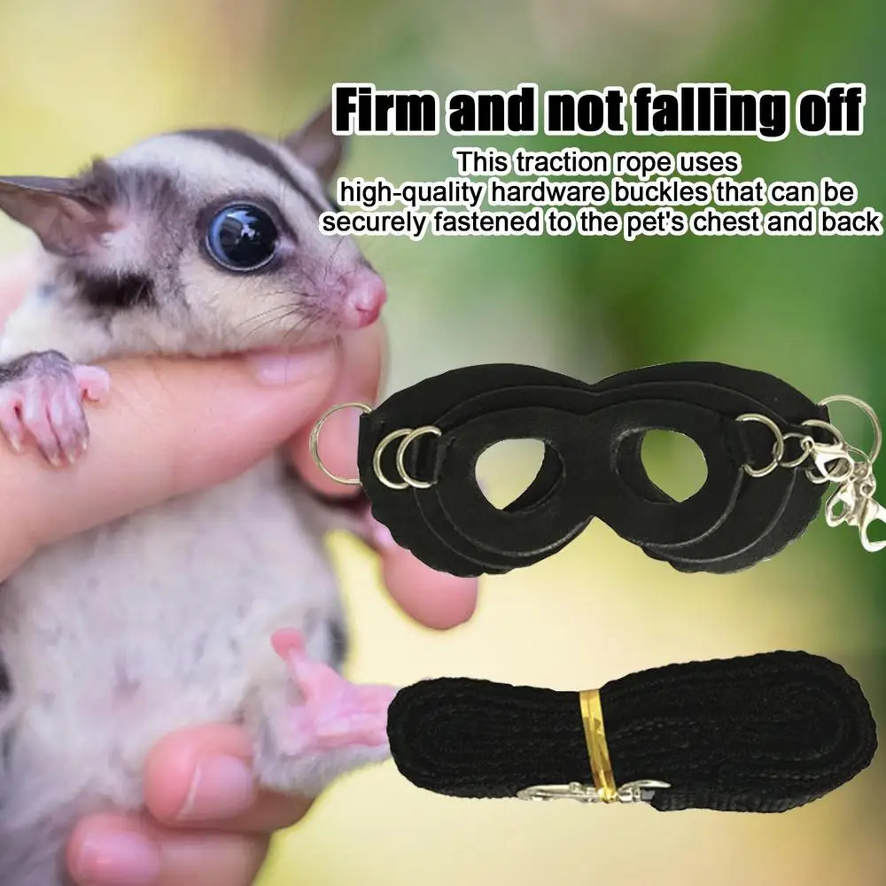 Sugar Gliders Vest Leash Hamster Leash 3 Pieces Comfort Harness Sugar Gliders Strap Adjustable Sugar Gliders Walking Leading