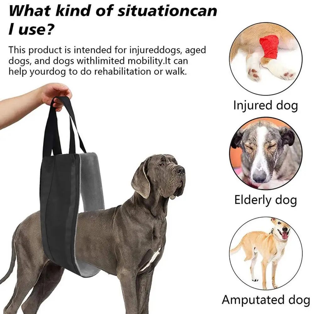 Dog Sling Hip Support Harness Dog Leg Lifting Sling Dog Mobility Aids Support Sling For Back Legs Dog Support Sling For Medium