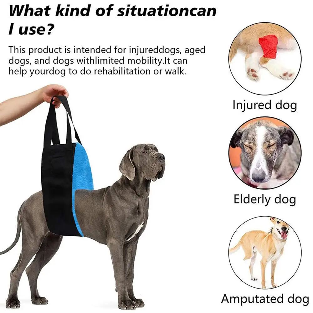 Dog Sling Hip Support Harness Dog Leg Lifting Sling Dog Mobility Aids Support Sling For Back Legs Dog Support Sling For Medium