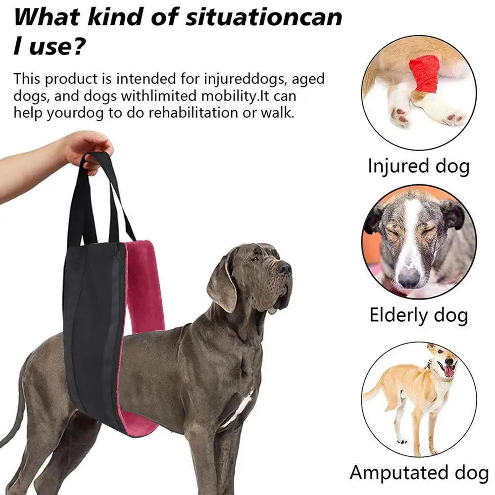 Dog Lifting Harness Hip Support Dog Sling Carrier For Back Legs Dog Mobility Aids Support Sling For Back Legs Dog Support Sling