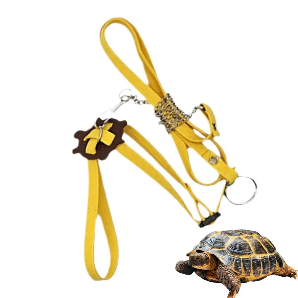 Chest Collar Leashes For Turtle PU Leather Adjustable Outdoor Control Rope Soft Chest Collar Multi-Color Walking Lead Harness