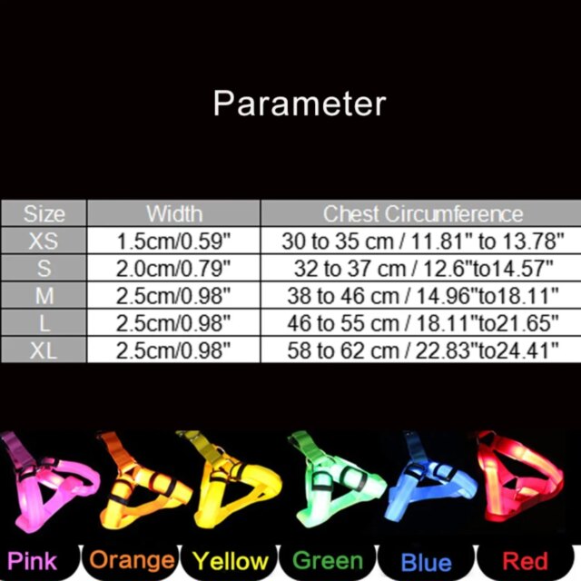 Stylish LED Electronic Pet Harness - Fashionable Glowing Vest and Flashing Light Pet Leash - Durable Nylon Dog Accessories - Inn - Image 3