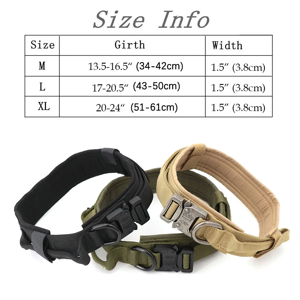 Military Large Dog Harness Collar Leash Bags Patches Set Pet Malinois Training Vests Tactical K9 Dogs Harnesses Accessories