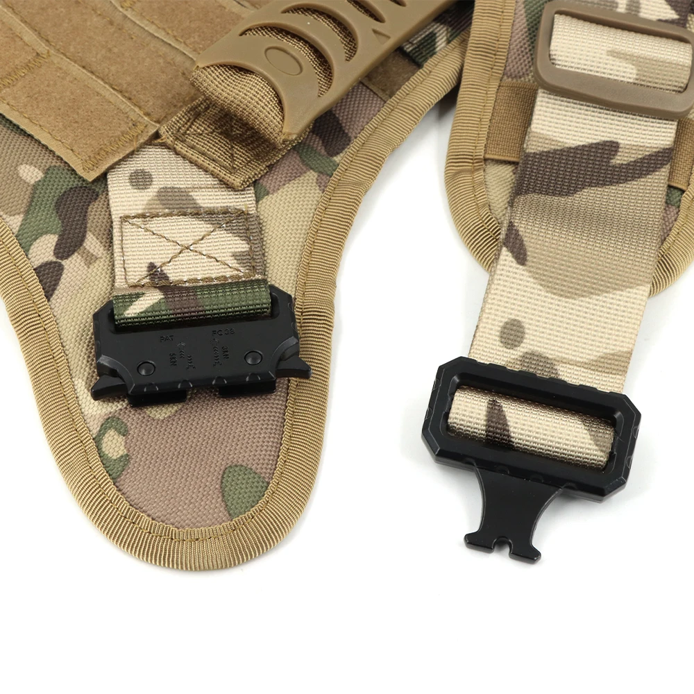 Military Large Dog Harness Collar Leash Bags Patches Set Pet Malinois Training Vests Tactical K9 Dogs Harnesses Accessories