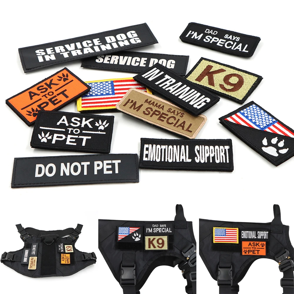 Military Large Dog Harness Collar Leash Bags Patches Set Pet Malinois Training Vests Tactical K9 Dogs Harnesses Accessories