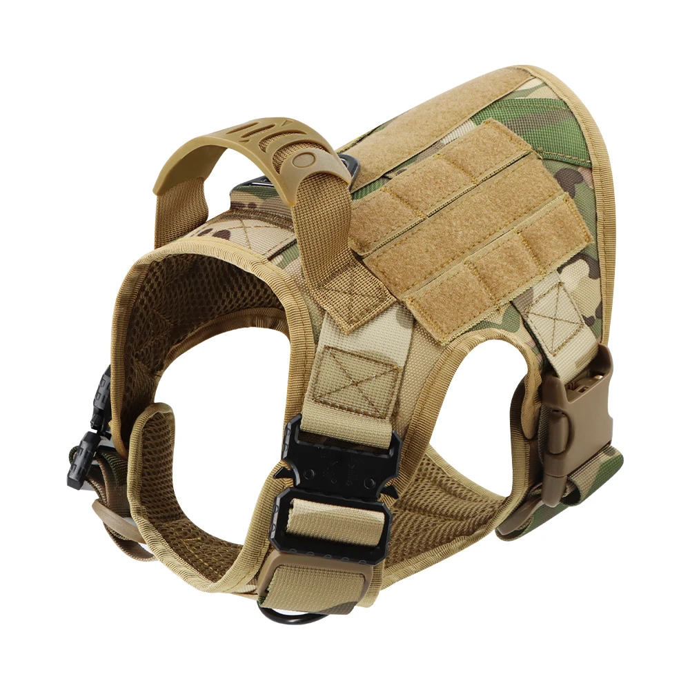 Military Large Dog Harness Collar Leash Bags Patches Set Pet Malinois Training Vests Tactical K9 Dogs Harnesses Accessories