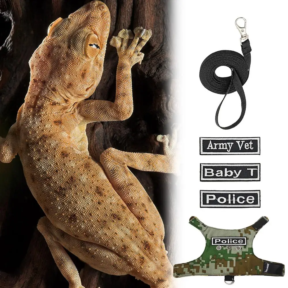 Reptiles Harness Escape Proof Adjustable Lizard Reptiles Harness Bearded Dragon Harness Leashes Adjustable Lizard Rope For