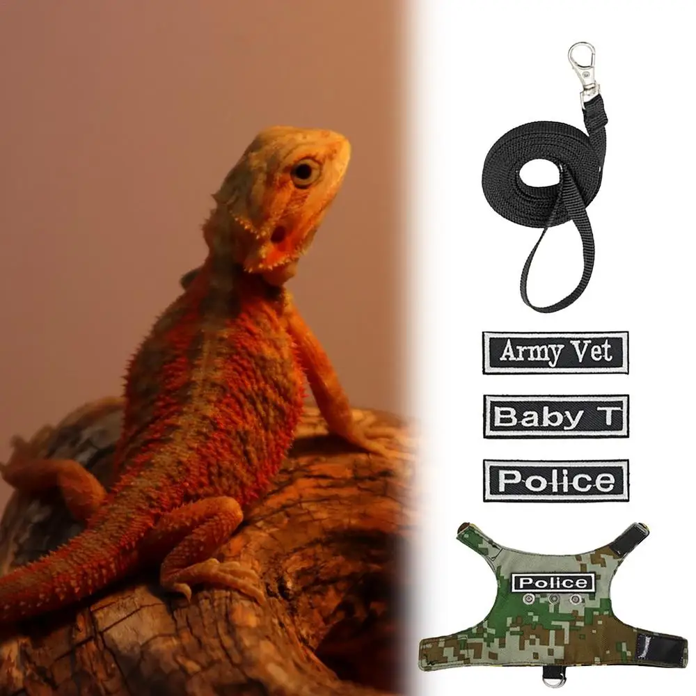 Reptiles Harness Escape Proof Adjustable Lizard Reptiles Harness Bearded Dragon Harness Leashes Adjustable Lizard Rope For