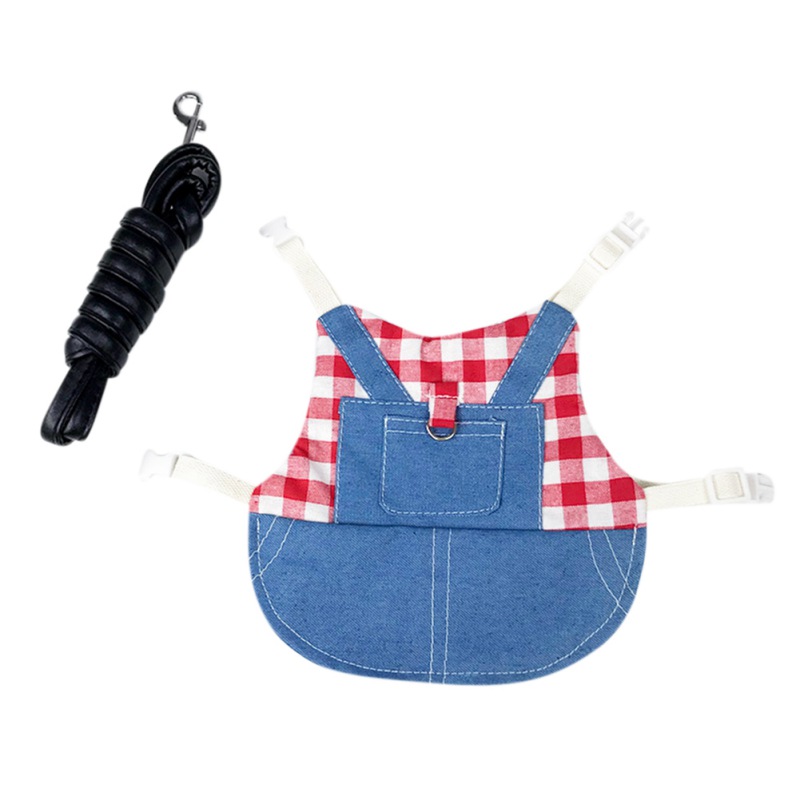 Pet Clothes Leash Set Hoodie Strap Jeans Small Animal Harness Leash Vest Bag Soft Durable Pet Outdoor Walking Supplies