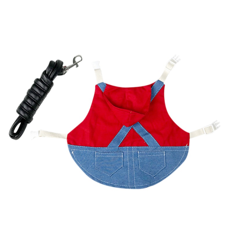 Pet Clothes Leash Set Hoodie Strap Jeans Small Animal Harness Leash Vest Bag Soft Durable Pet Outdoor Walking Supplies