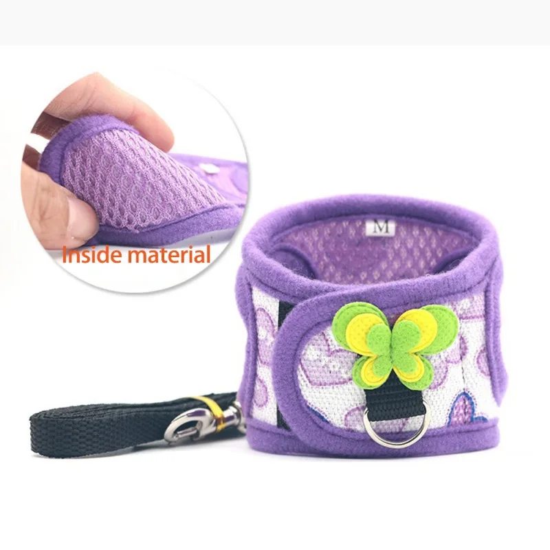 Adjustable Soft Harness with Leash for Rabbit Breathable Mesh Vest for Kitten Small Pets Holland Lop Bunny Walking Escape Proof