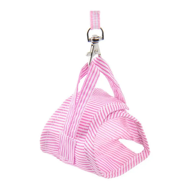 Small Pet Adjustable Soft Striped Harness Leash For Bird Parrot Mouse Hamster Ferrets Rat Pet Pig Leash Outdoor Traction Rope #