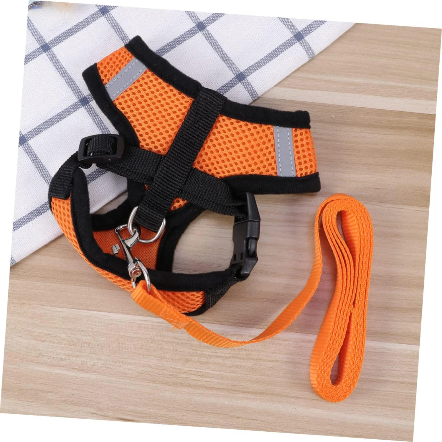 Comfortable Adjustable Rugged Dog Harness Vest with Back Chest Strap for Dogs, Breathable Adjustable Pet Leash Collars, Pet Supp