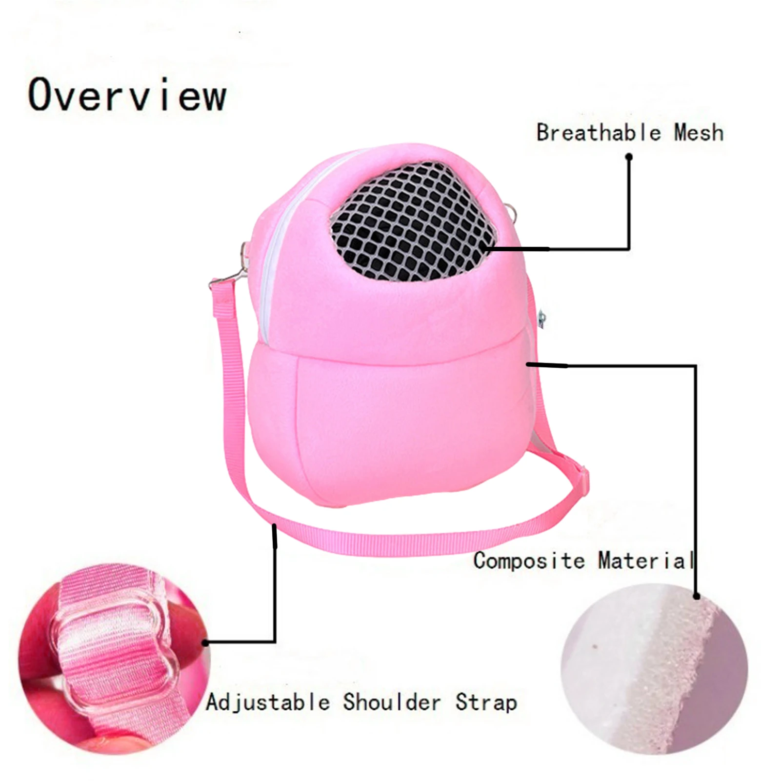 Hamster Backpack Carrier Three Size Pet Dog Carrier Bags Breathable Hamster Travel Carrier Shoulder Bags Small Medium Large